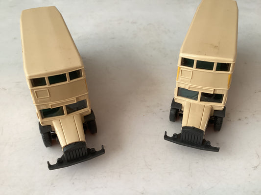 (Copy) 2 X WIKING 1.87 Scale (HO/OO Gauge) PLASTIC MERCEDES BERLIN DOUBLE DECKER BUS