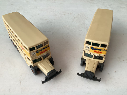 2 X WIKING 1.87 Scale (HO/OO Gauge) PLASTIC MERCEDES BERLIN DOUBLE DECKER BUS