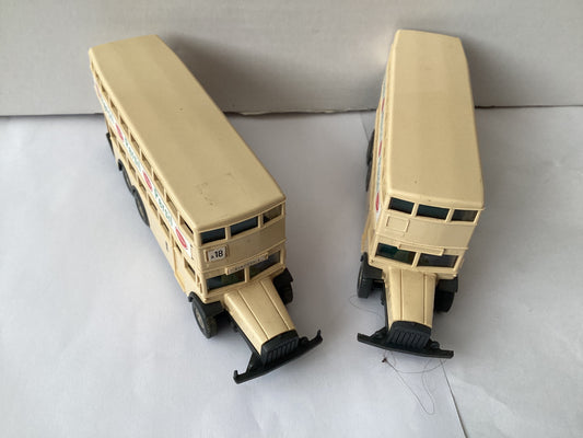2 X WIKING 1.87 Scale (HO/OO Gauge) PLASTIC MERCEDES BERLIN DOUBLE DECKER BUS