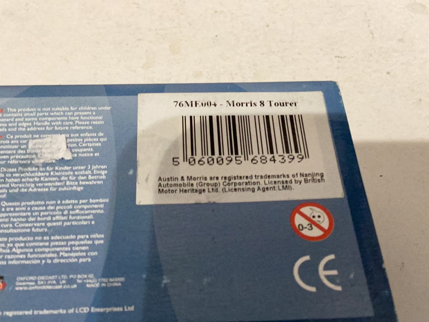 Oxford diecast 1.76 scale 76ME004 Morris 8 Tourer