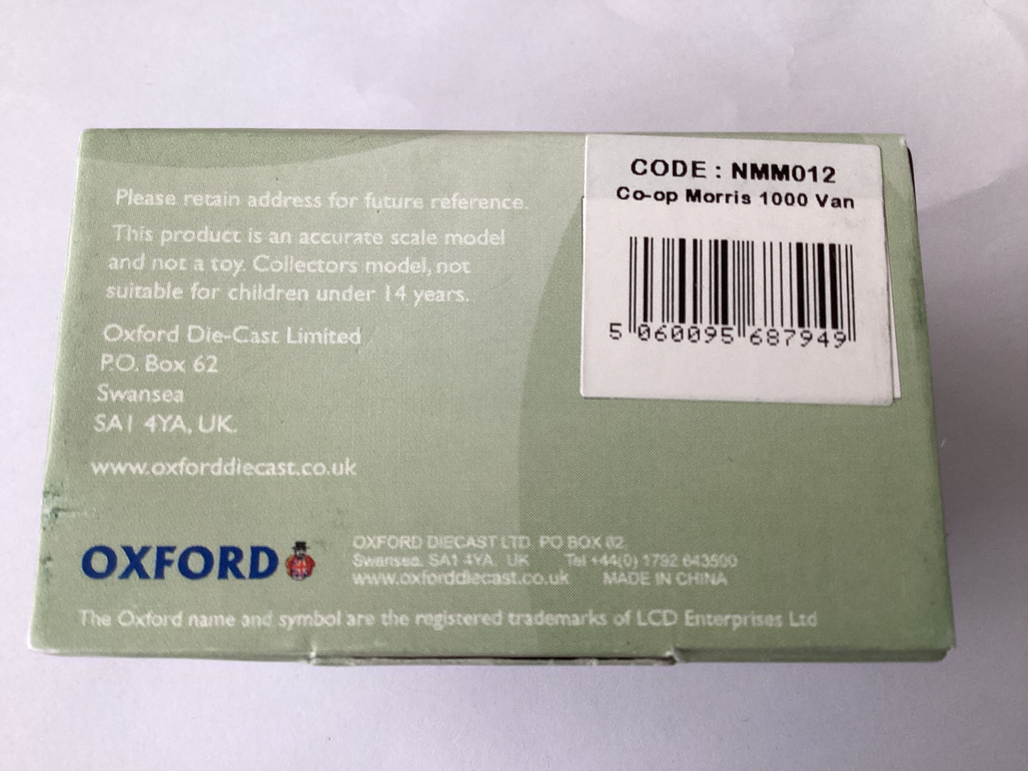 Oxford diecast N GAUGE CODE NMMT012 = MORRIS 1000 VAN CO-OP